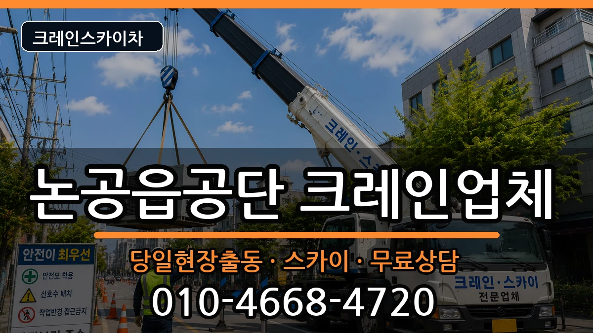 대구광역시달성군논공읍공단 크레인 장비 처리 안내 이미지 1