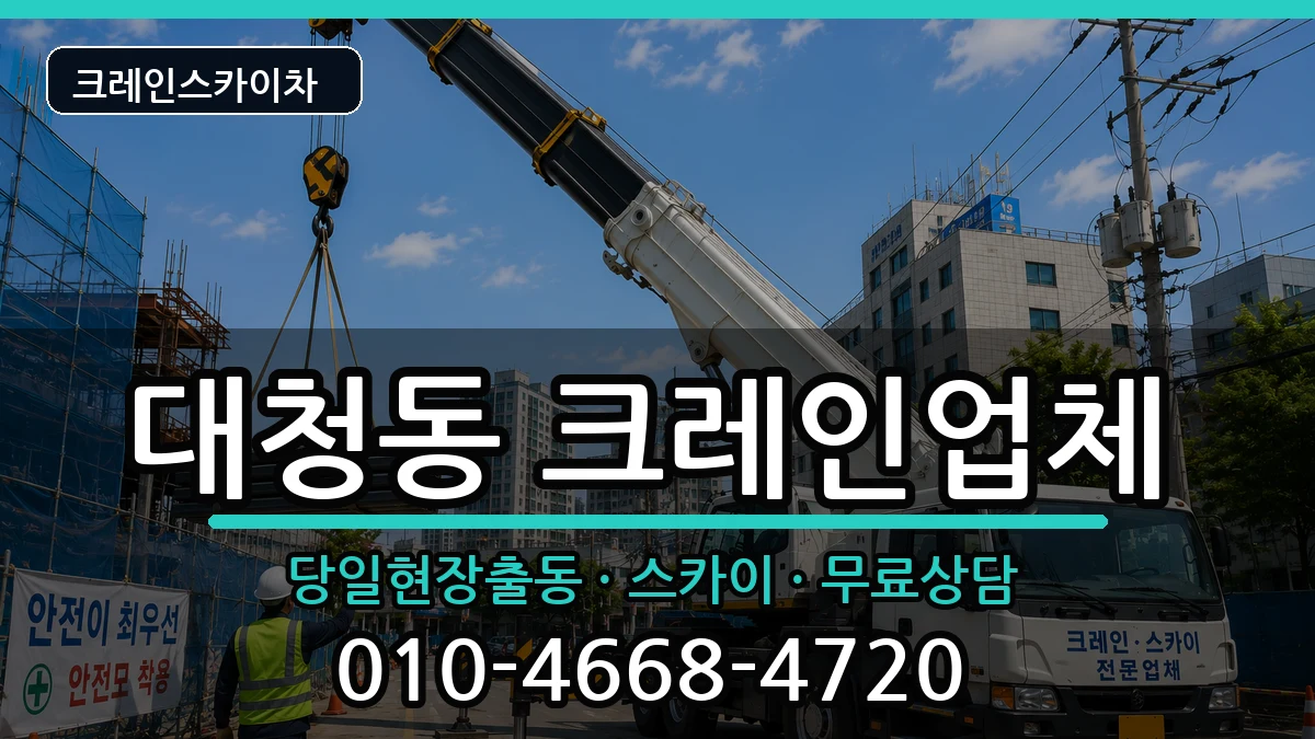 대전광역시동구대청동 크레인 대전광역시동구대청동 크레인 장비 처리 안내 이미지 2