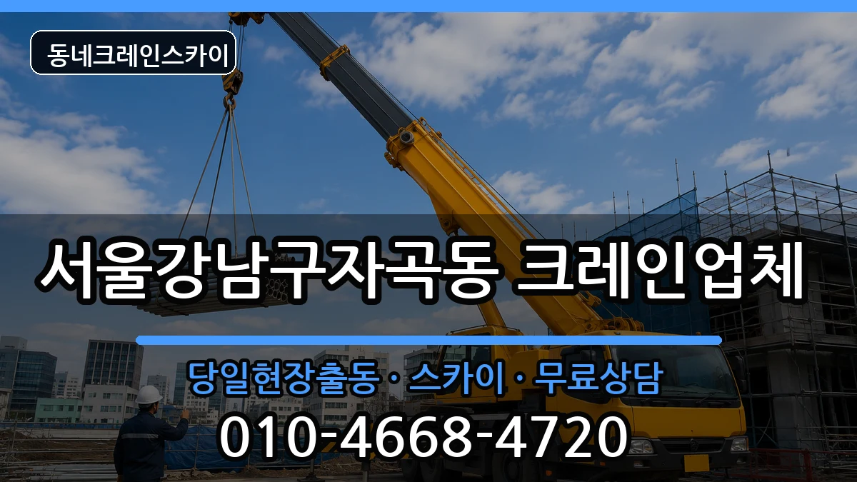 서울강남구자곡동  크레인 비용형