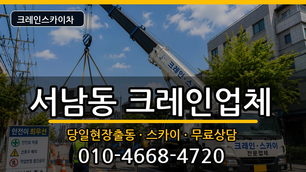 광주광역시 동구 서남동  크레인 질문형