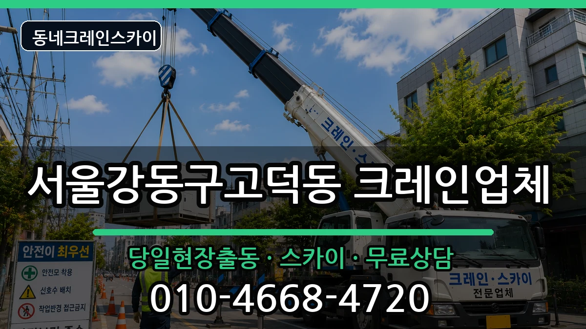 서울강동구고덕동 크레인 장비 처리 안내 이미지 3
