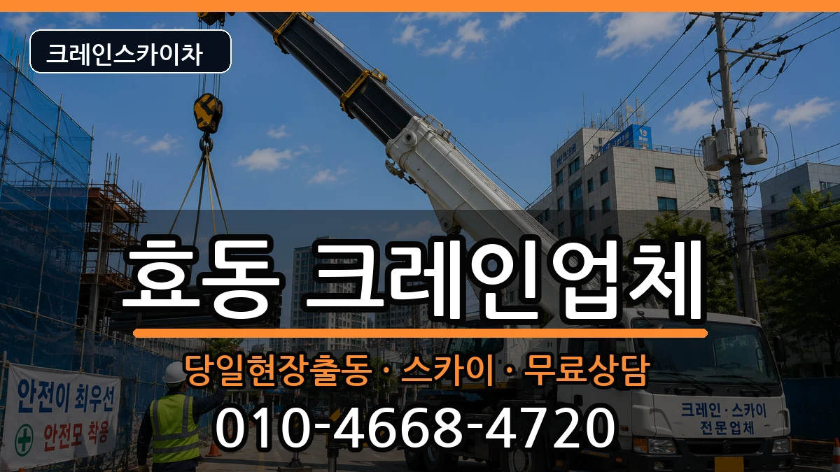 대전광역시동구효동 크레인 대전광역시동구효동 크레인 장비 처리 안내 이미지 1
