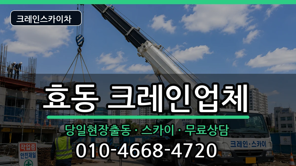 대전광역시동구효동 크레인 대전광역시동구효동 크레인 장비 처리 안내 이미지 2