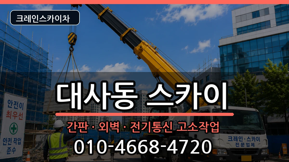 대전광역시중구대사동 스카이 대전광역시중구대사동 스카이 장비 처리 안내 이미지 1