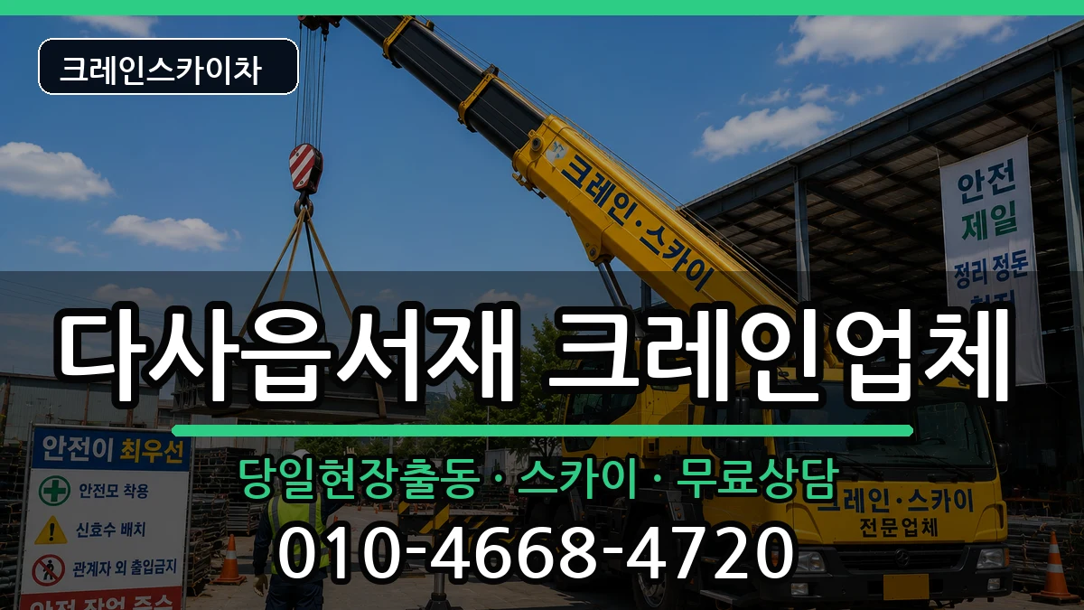 대구광역시달성군다사읍서재 크레인 대구광역시달성군다사읍서재 크레인 장비 처리 안내 이미지 1