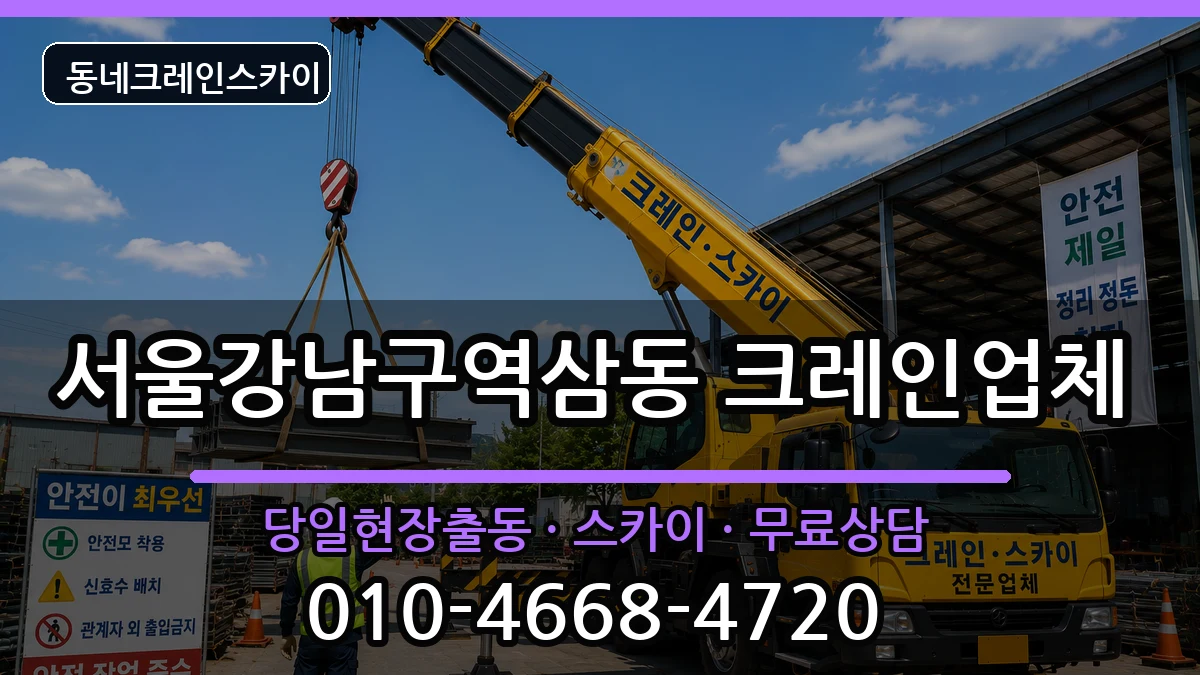 서울강남구역삼동  크레인 비교형