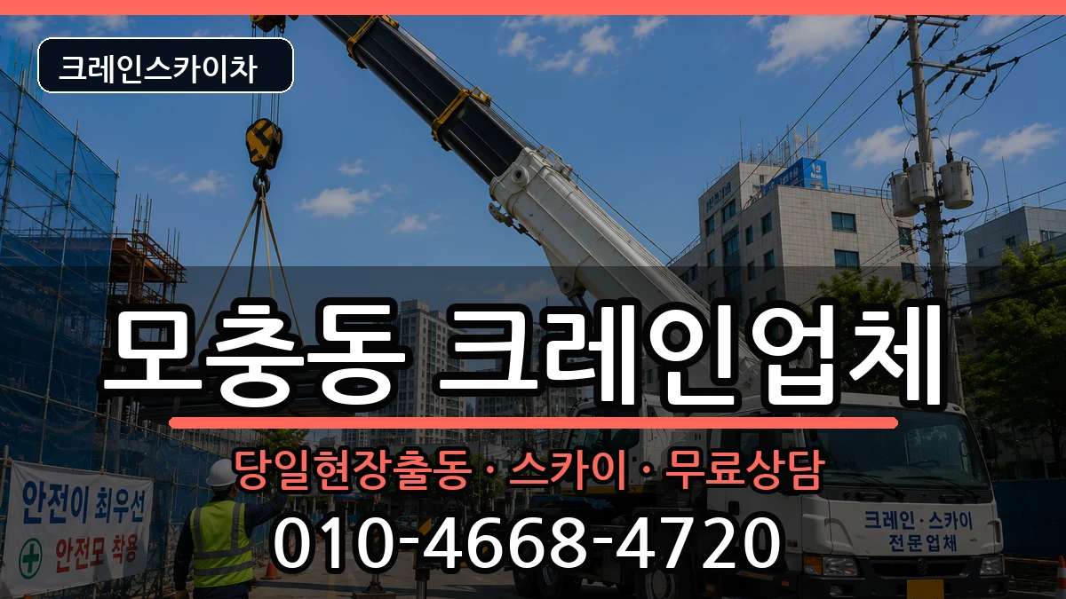 충청북도청주시서원구모충동 크레인 장비 처리 안내 이미지 2