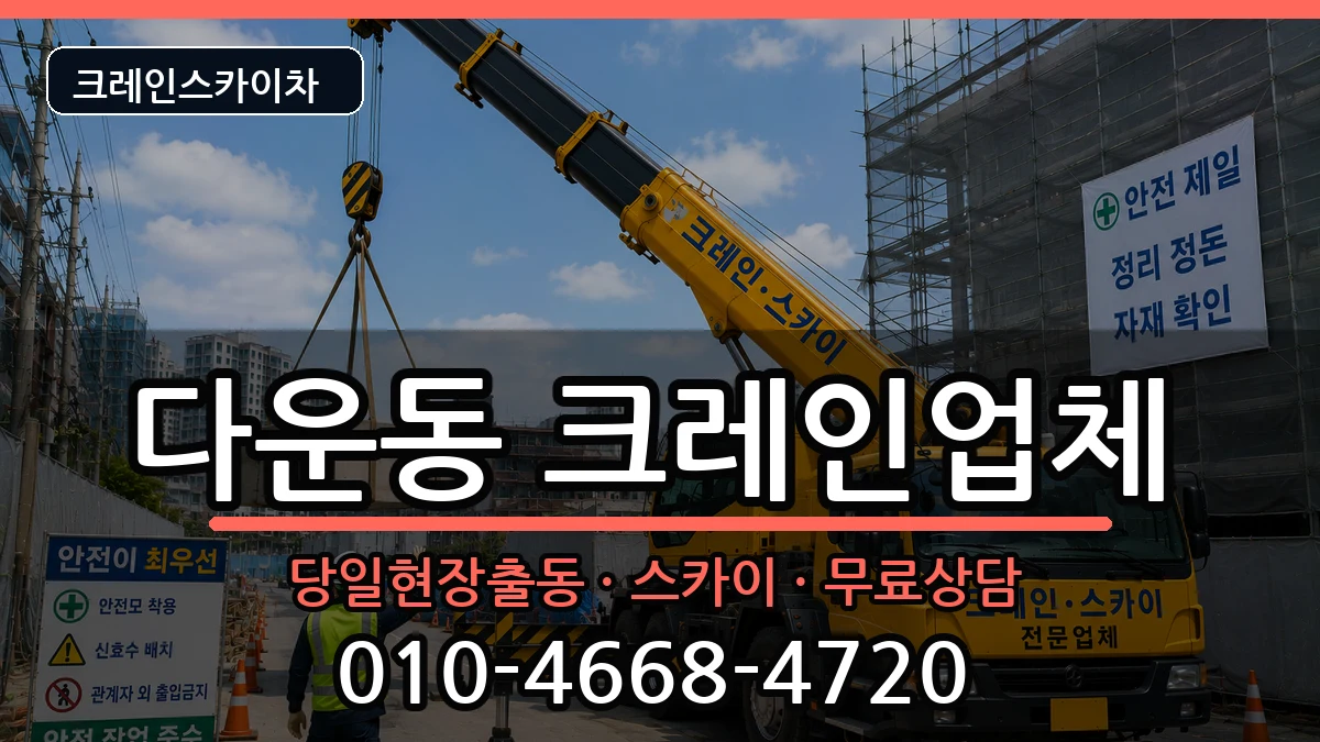 울산광역시중구다운동 크레인 장비 처리 안내 이미지 1
