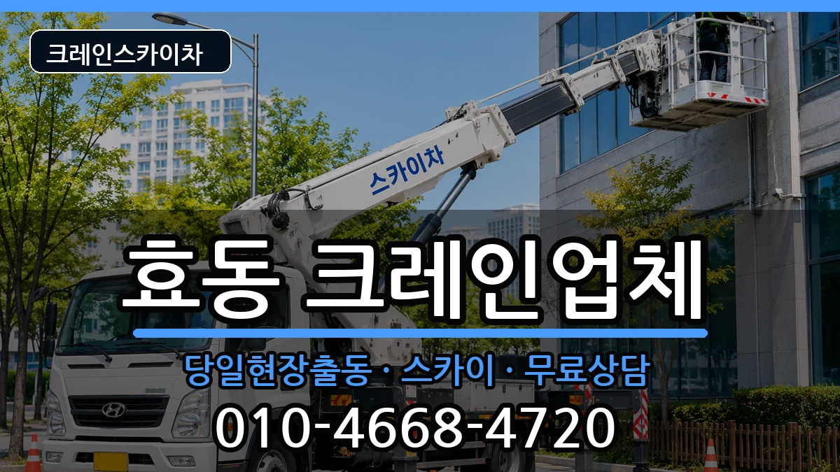 대전광역시 동구 효동  크레인 절차형
