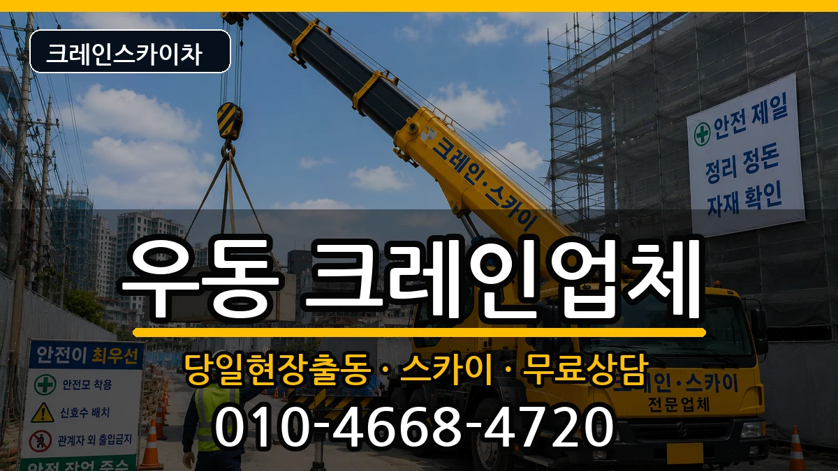부산광역시 해운대구 우동  크레인 사례형