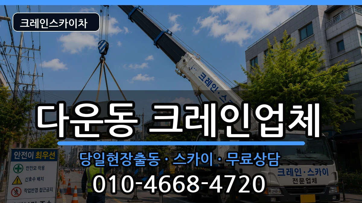 울산광역시중구다운동 크레인 장비 처리 안내 이미지 3