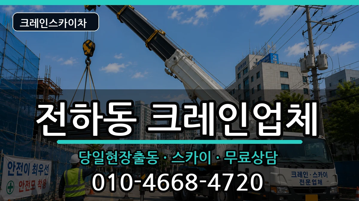 울산광역시 동구 전하동  크레인 주의사항형