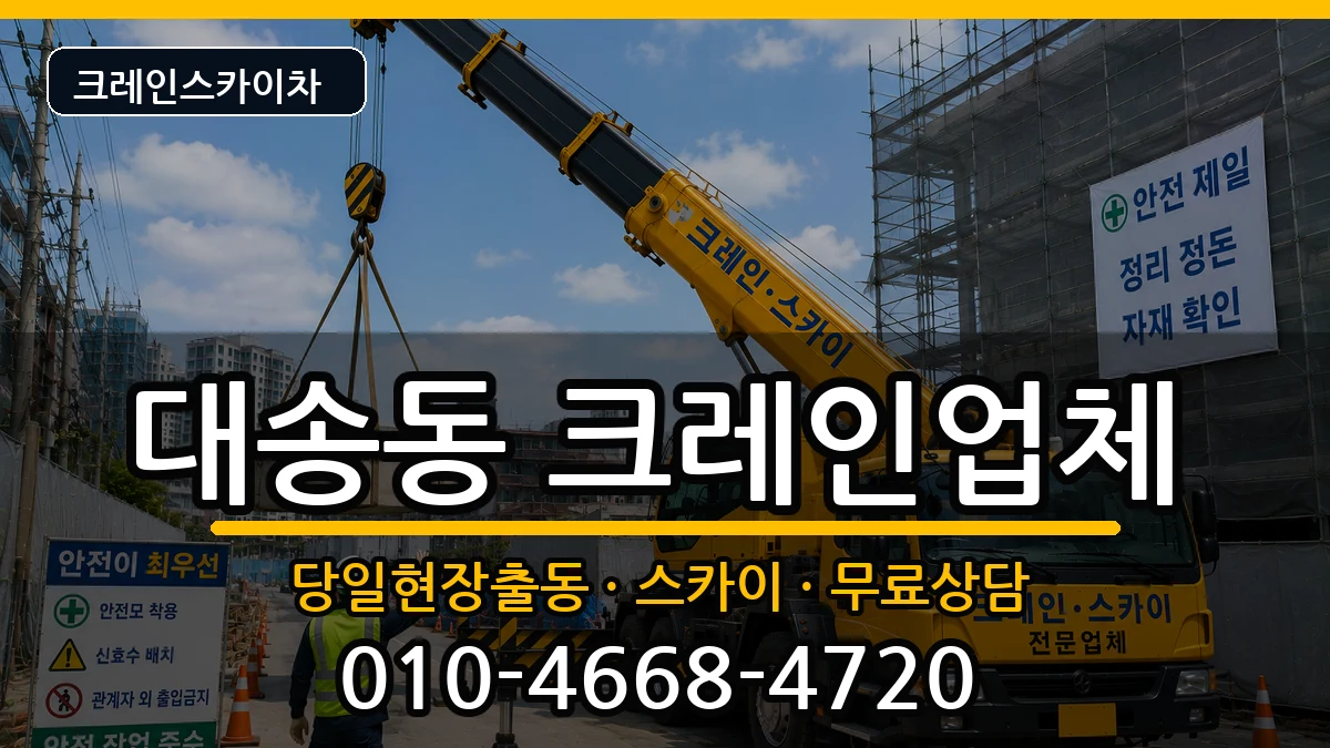 울산광역시 동구 대송동  크레인 사례형