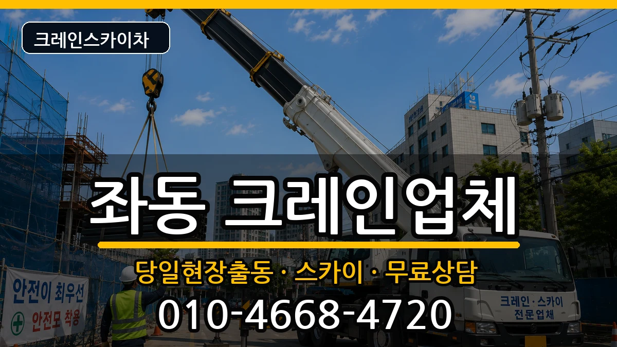 부산광역시 해운대구 좌동  크레인 주의사항형