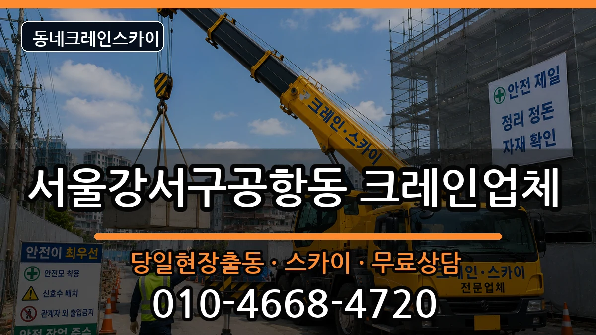 서울강서구공항동 크레인 장비 처리 안내 이미지 2