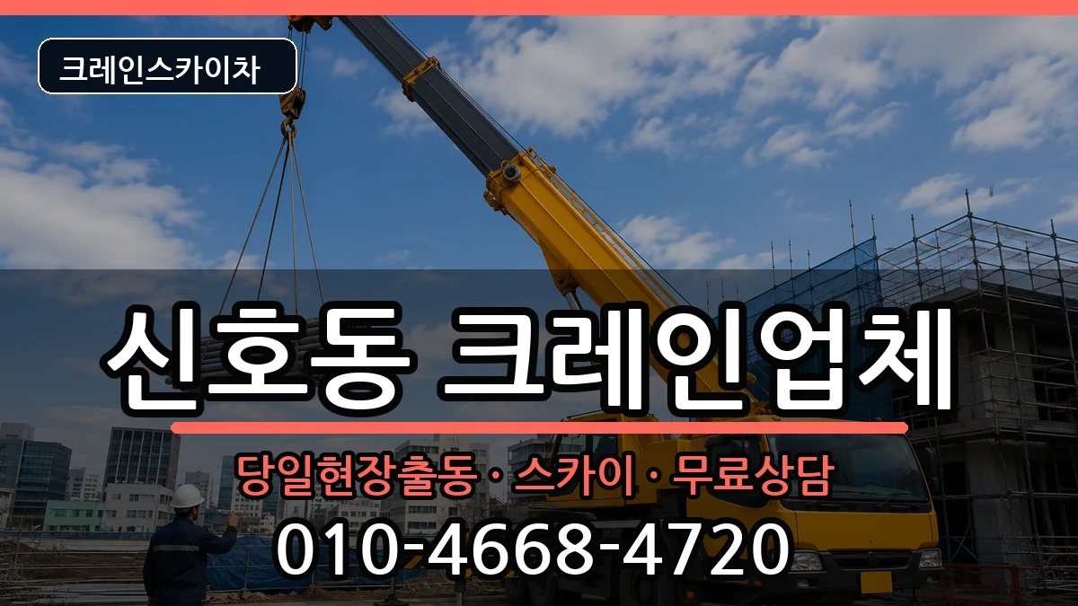 부산광역시 강서구 신호동  크레인 비용형