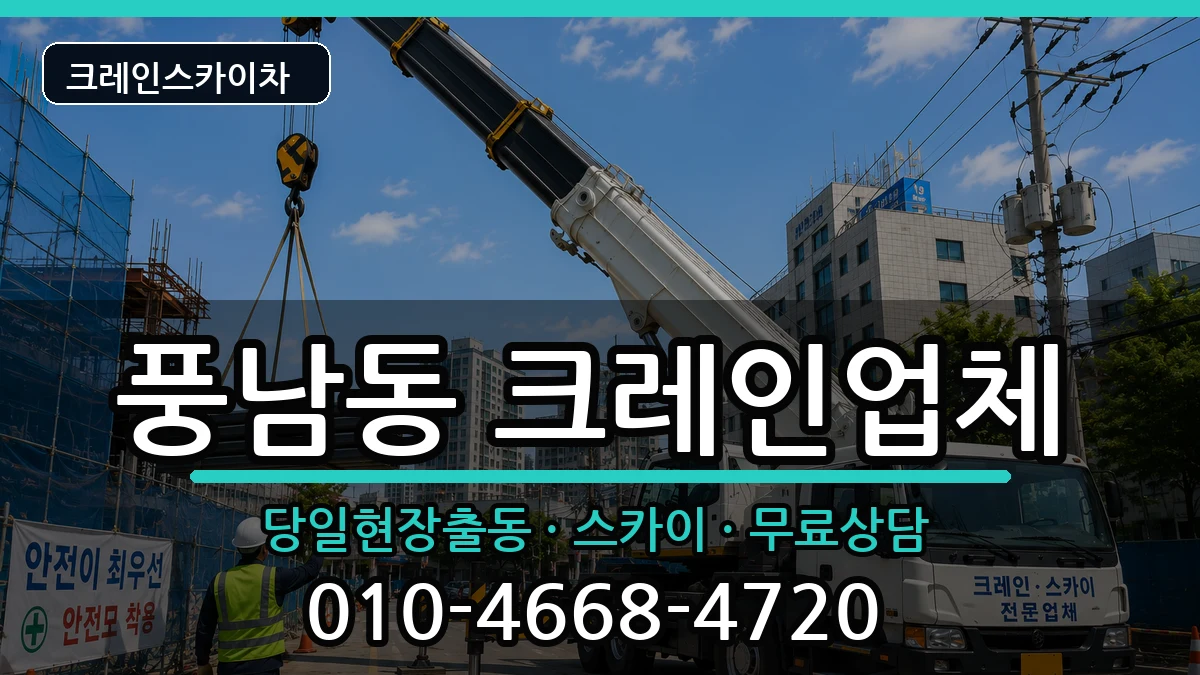 전북특별자치도전주시완산구풍남동 크레인 장비 처리 안내 이미지 1