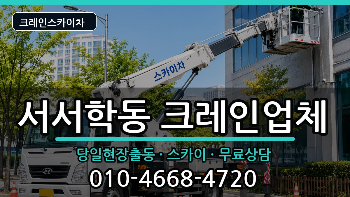 전북특별자치도전주시완산구서서학동 크레인 장비 처리 안내 이미지 1