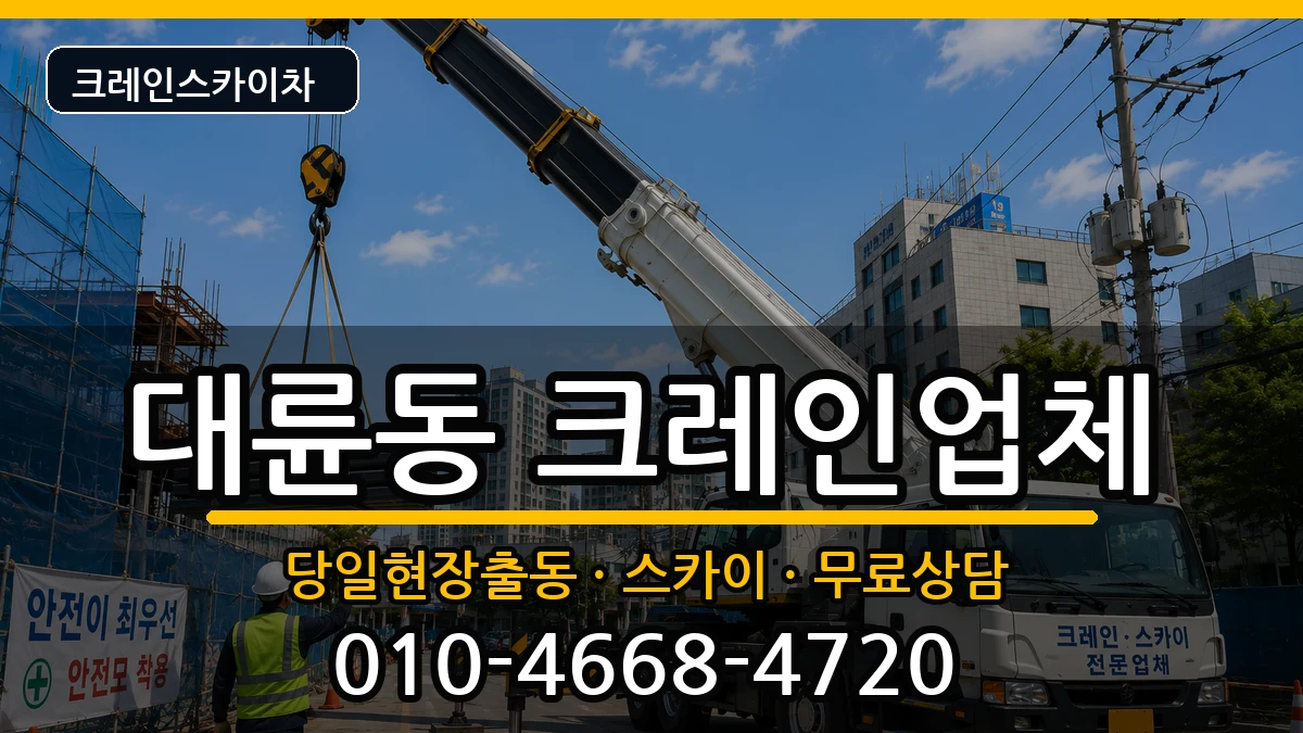 제주특별자치도 서귀포시 대륜동  크레인 주의사항형