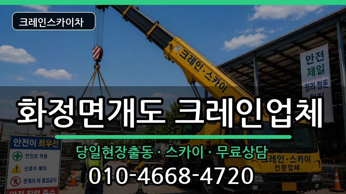 전라남도 여수시 화정면개도  크레인 비교형