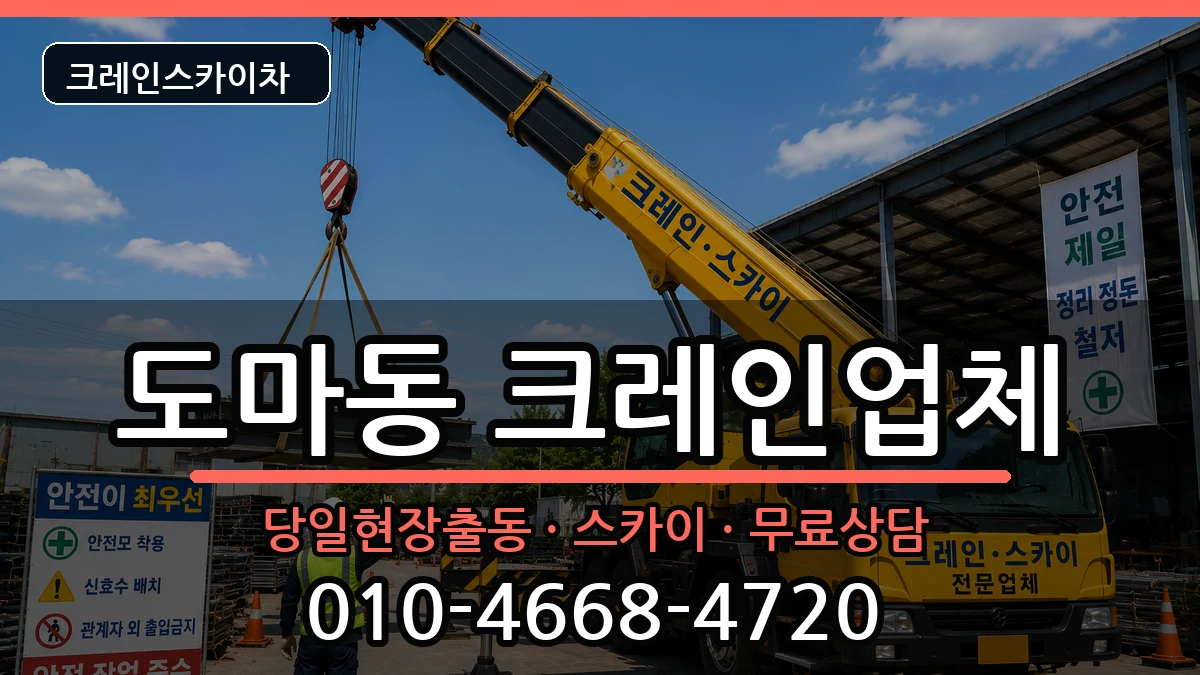 대전광역시서구도마동 크레인 장비 처리 안내 이미지 3