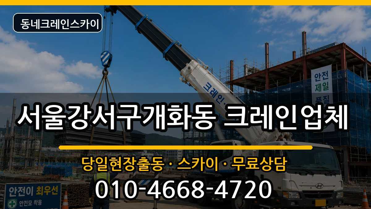 서울강서구개화동 크레인 장비 처리 안내 이미지 3