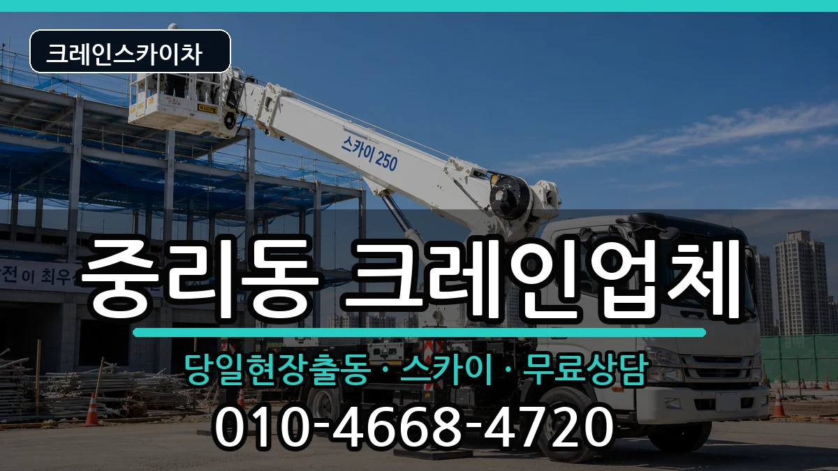 대전광역시 대덕구 중리동  크레인 사례형