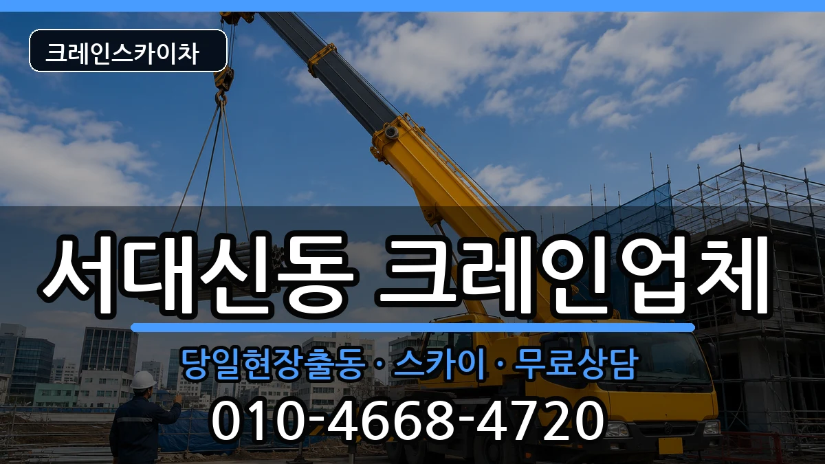 부산광역시서구서대신동 크레인 부산광역시서구서대신동 크레인 장비 처리 안내 이미지 1