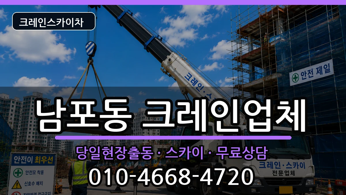 부산광역시중구남포동 크레인 부산광역시중구남포동 크레인 장비 처리 안내 이미지 1