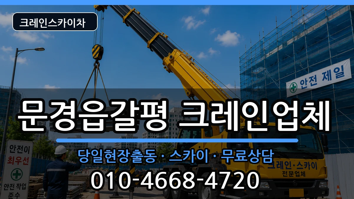경상북도문경시문경읍갈평 크레인 장비 처리 안내 이미지 3