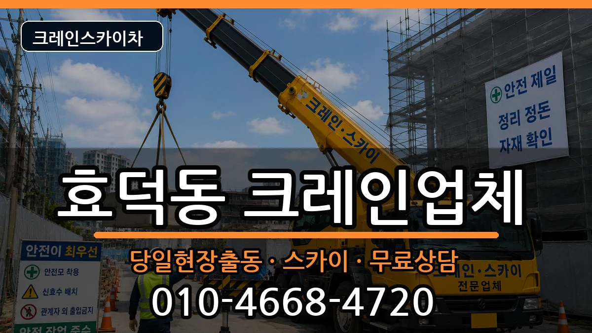 광주광역시 남구 효덕동  크레인 FAQ형