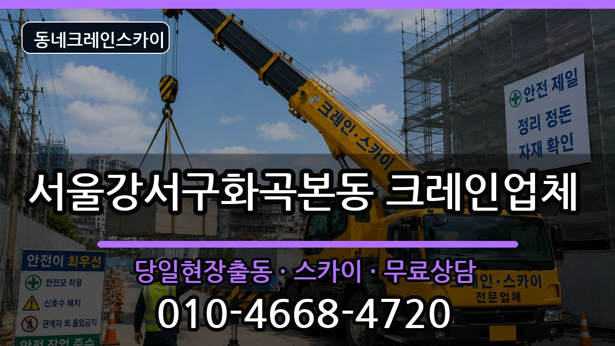 서울강서구화곡본동 크레인 장비 처리 안내 이미지 2