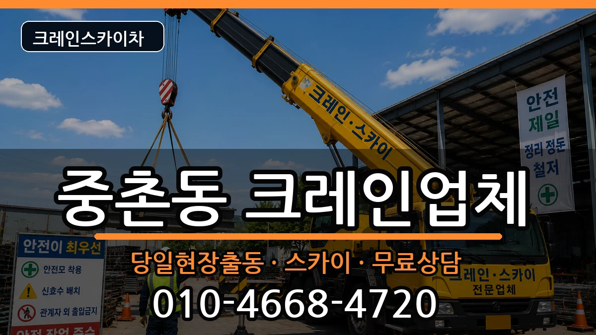 대전광역시중구중촌동 크레인 대전광역시중구중촌동 크레인 장비 처리 안내 이미지 2