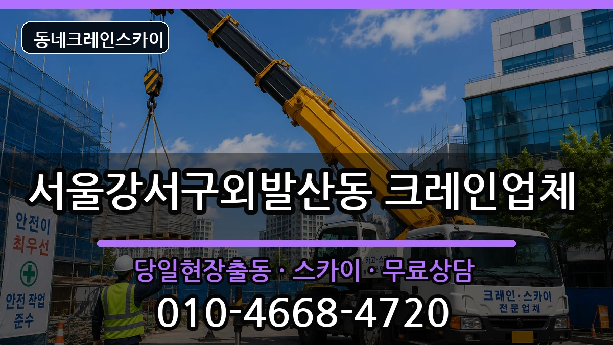서울강서구외발산동  크레인 지역형